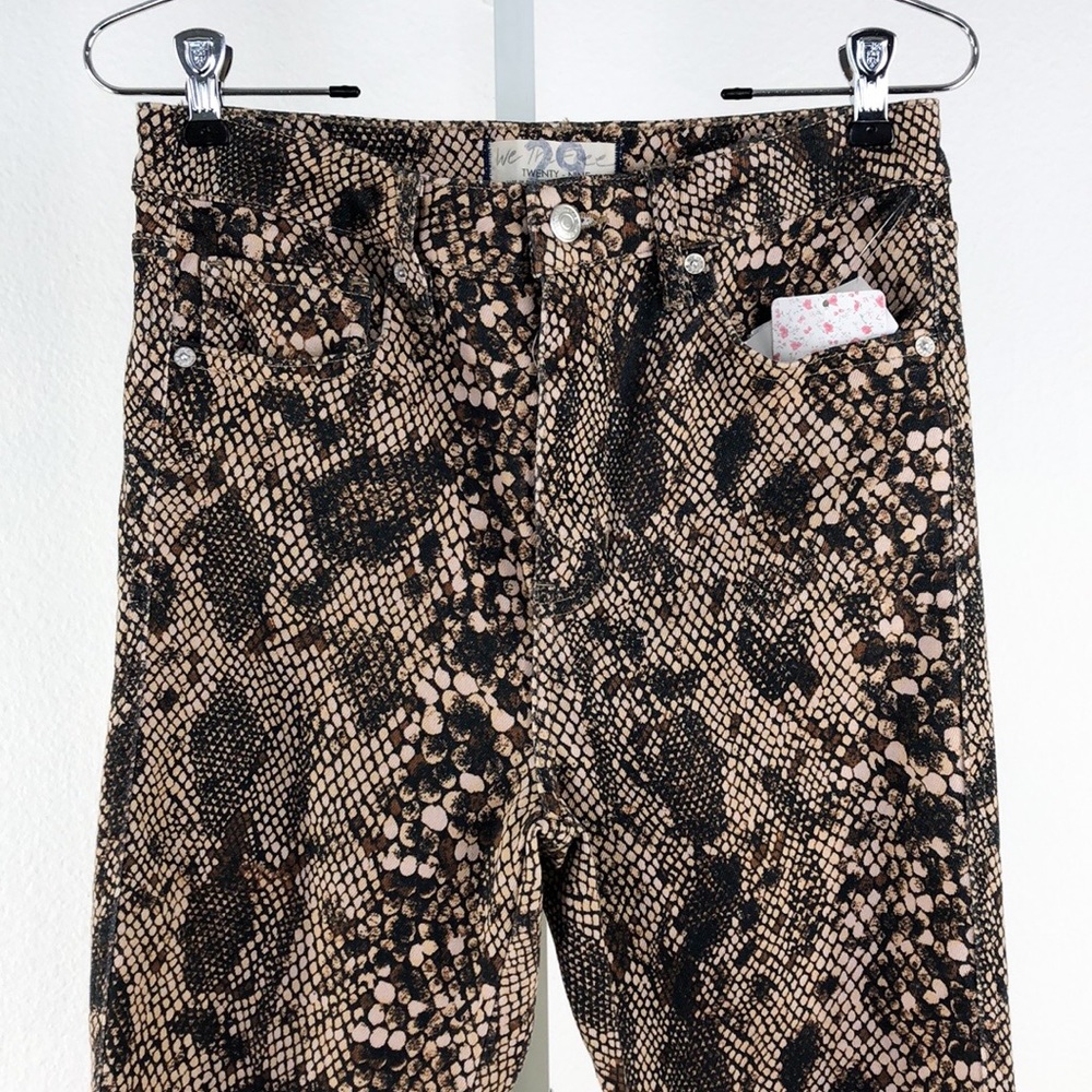 Free People Black Tan High Waist Leggings Jeans - Picture 3 of 11